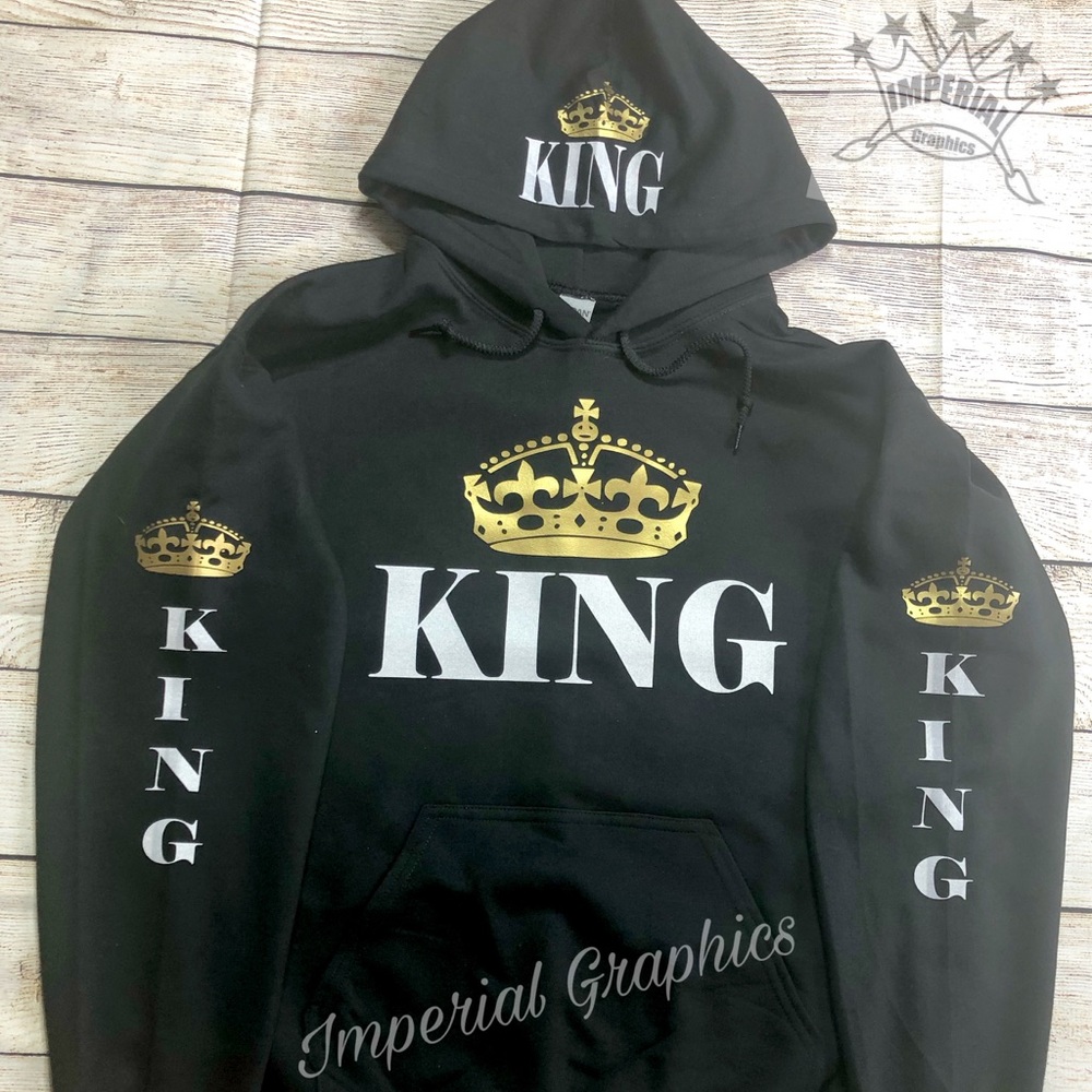 King & Queen custom hoodie sets